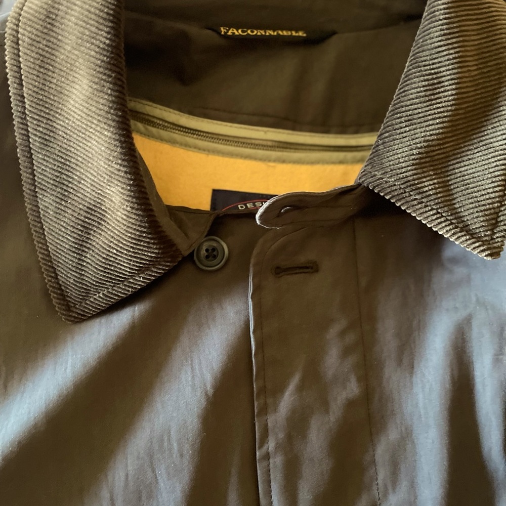 Façonnable Men's XXL Trench Coat/Raincoat with detachable liner.
